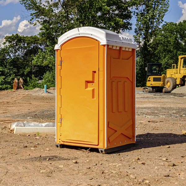 how often are the porta potties cleaned and serviced during a rental period in Garland NE